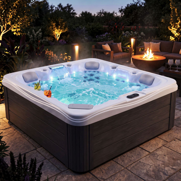 Buitenwhirlpool Oasis Max 5 personen | 34 massagejets | LED en waterval