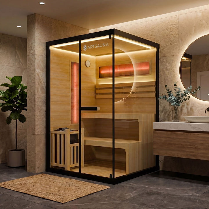 Indoor sauna Vantaa 120 - salt stone