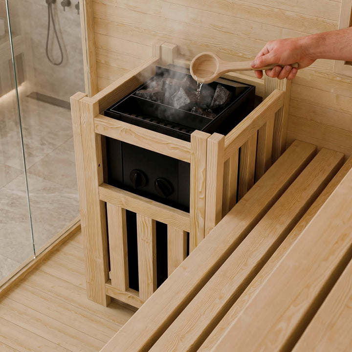 Indoor sauna Vantaa 120 - salt stone