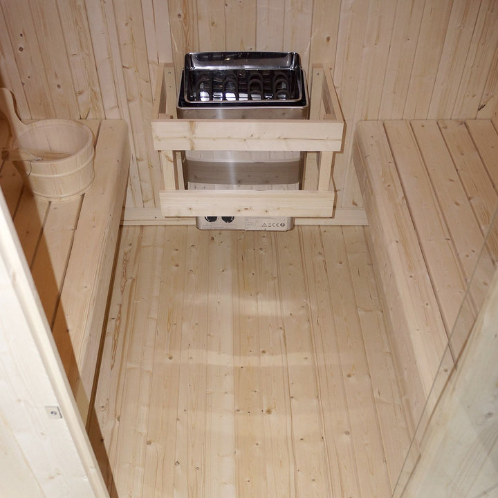Barrelsauna vierkant Nolvik XXL